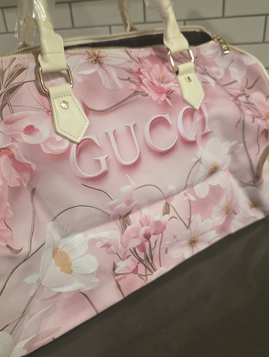 Source Unknown Accessories - Floral Pink Carryall Handbag